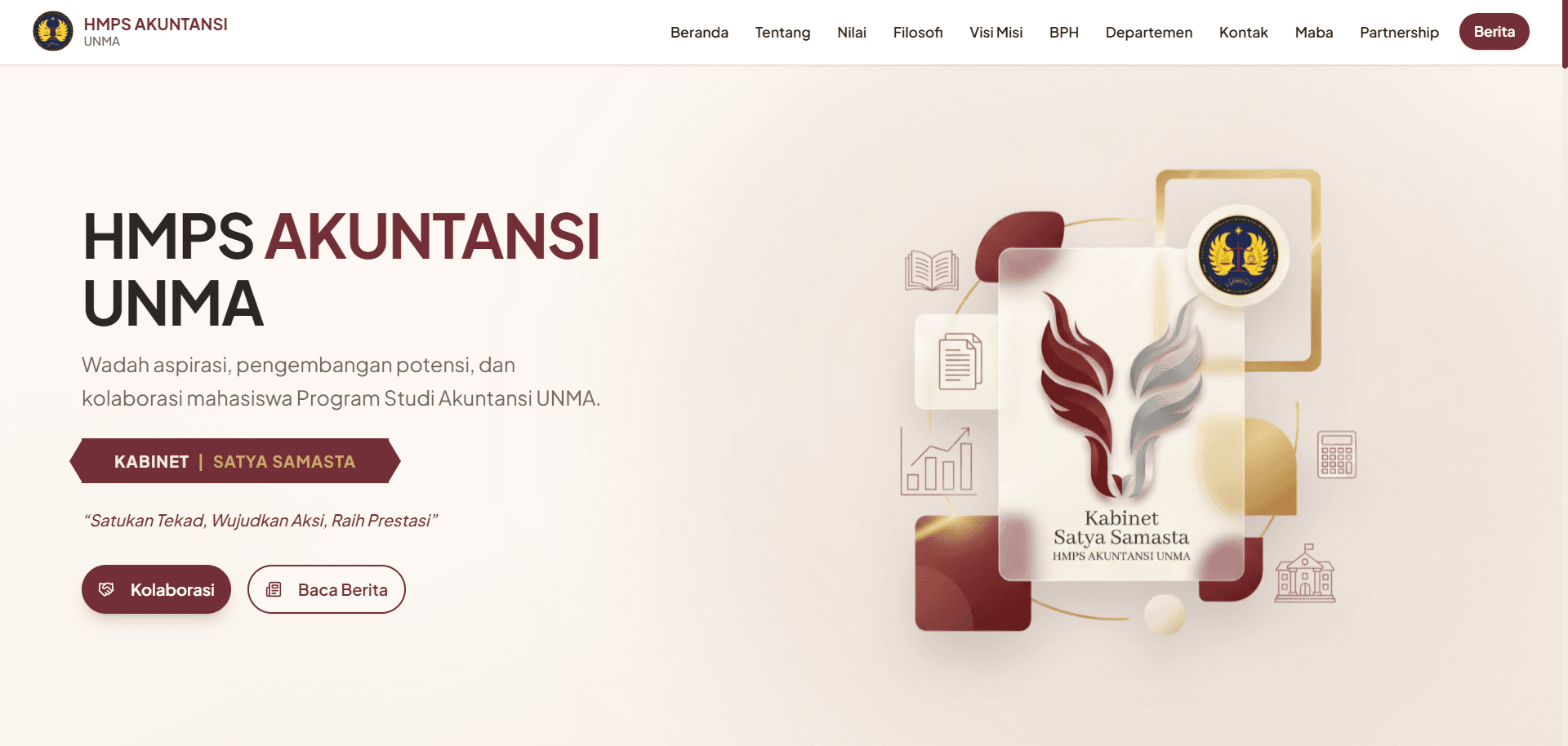 HMPS Akuntansi UNMA home page preview